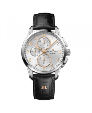 Szwajcarski sportowy zegarek męski MAURICE LACROIX PONTOS Chronograph PT6388-SS001-220-2