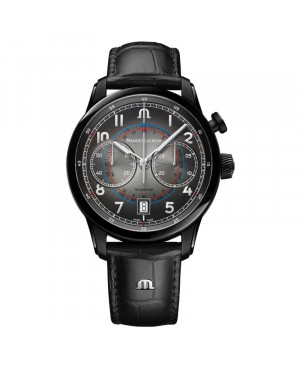 Szwajcarski sportowy zegarek męski MAURICE LACROIX Chronograph Monopusher PT6428-DLB01-320-2 (PT6428DLB013202)