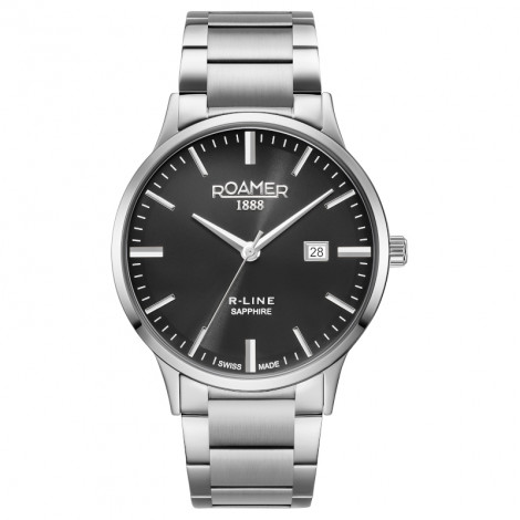 Szwajcarski klasyczny zegarek męski ROAMER R-Line Classic 718833 41 55 70 (718833415570)
