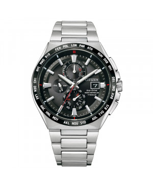 Sportowy zegarek męski CITIZEN Radio Controlled Super Titanium Eco-Drive AT8234-85E (AT823485E)