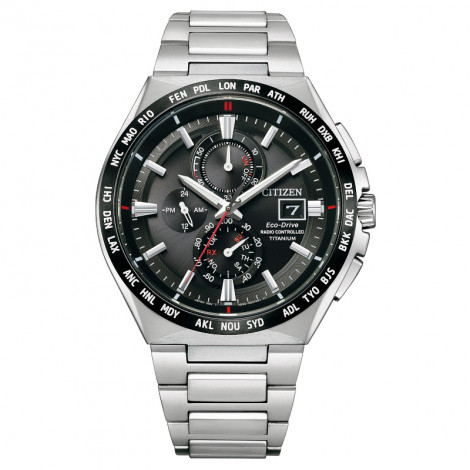 Sportowy zegarek męski CITIZEN Radio Controlled Super Titanium Eco-Drive AT8234-85E (AT823485E)
