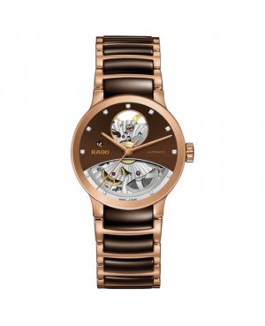 Szwajcarski elegancki zegarek damski RADO Centrix Automatic Diamonds Open Heart R30248712