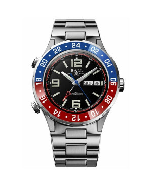 Sportowy zegarek męski Ball Roadmaster Marine GMT COSC Chronometer DG3030B-S4C-BK