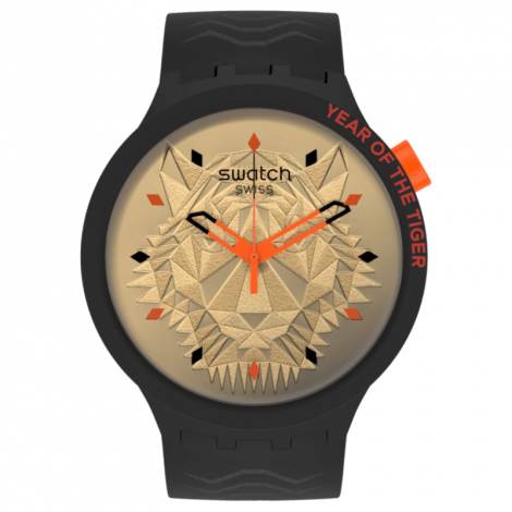 Szwajcarski modowy zegarek męski SWATCH Tiger Power 2022 SB03Z102