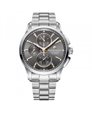 Szwajcarski elegancki zegarek męski MAURICE LACROIX PONTOS Chronograph PT6388-SS002-331-1 (PT6388SS0023311)