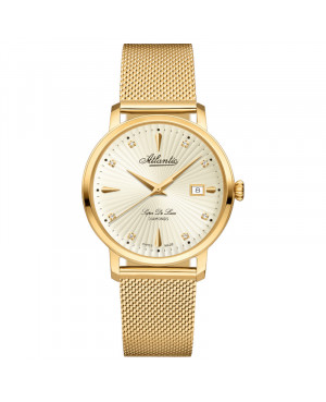 Szwajcarski elegancki zegarek damski ATLANTIC Super De Luxe 29355.45.37 (293554537)