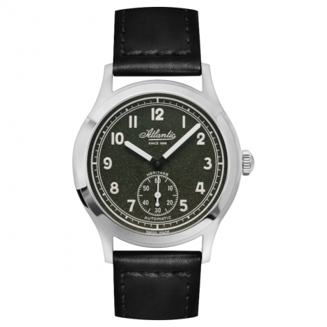 Szwajcarski elegancki zegarek męski ATLANTIC Worldmaster Original Heritage Green 53760.41.73 (537604173)