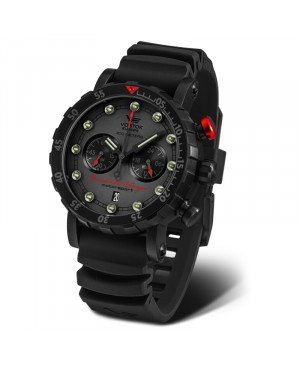 Sportowy zegarek męski VOSTOK EUROPE SSN 571 Benediktas Vanagas Black VK64/571J431 (VK64571J431)