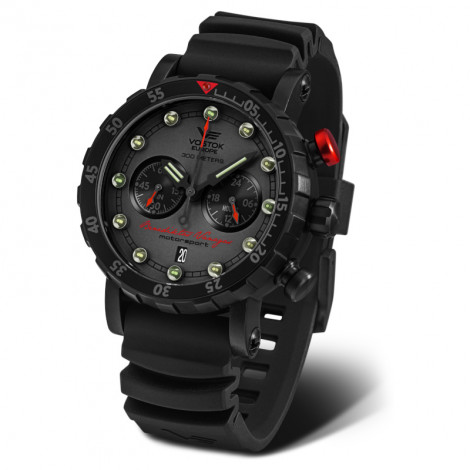 Sportowy zegarek męski VOSTOK EUROPE SSN 571 Benediktas Vanagas Black VK64/571J431 (VK64571J431)