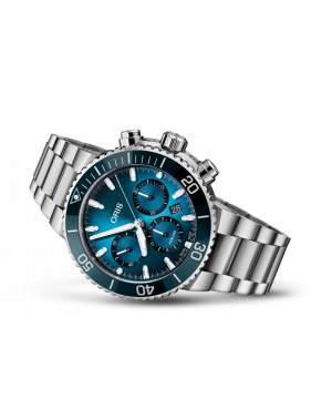 Szwajcarski, sportowy zegarek męski Oris Blue Whale Limited Edition 01 771 7743 4185 (0177177434185)