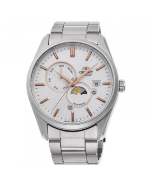Elegancki zegarek męski ORIENT Contemporary Sun & Moon RA-AK0301S10B