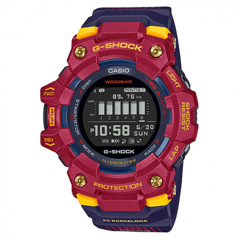 Sportowy zegarek męski CASIO G-SHOCK G-Squad FC Barcelona Limited Edition GBD-100BAR-4ER (GBD100BAR4ER)