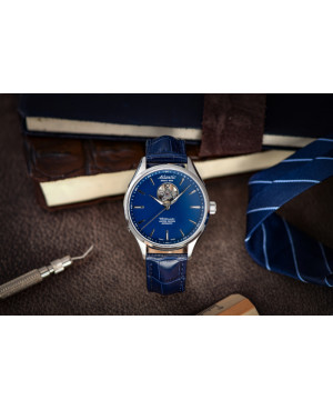 Szwajcarski elegancki zegarek męski ATLANTIC Worldmaster Open Heart Limited Edition 52780.41.51