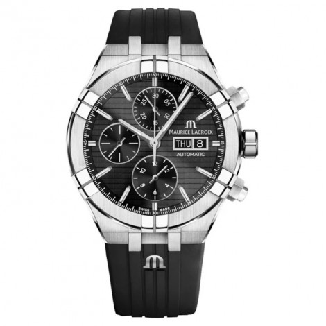 Szwajcarski sportowy zegarek męski MAURICE LACROIX Aikon Automatic Chronograph AI6038-SS000-330-2