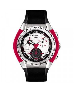 Szwajcarski, sportowy zegarek męski Tissot T-Tracx T010.417.17.031.01 (T0104171703101) na kauczukowym pasku