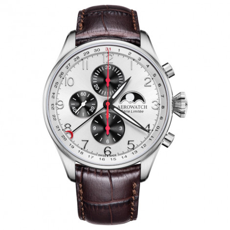 Szwajcarski elegancki zegarek męski AEROWATCH Les Grandes Classiques Limited Edition 69989 AA04