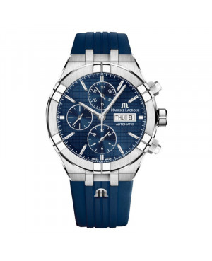 Szwajcarski sportowy zegarek męski MAURICE LACROIX Aikon Automatic Chronograph AI6038-SS000-430-4
