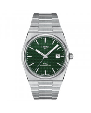 Szwajcarski elegancki zegarek męski TISSOT PRX Powermatic 80 T137.407.11.091.00