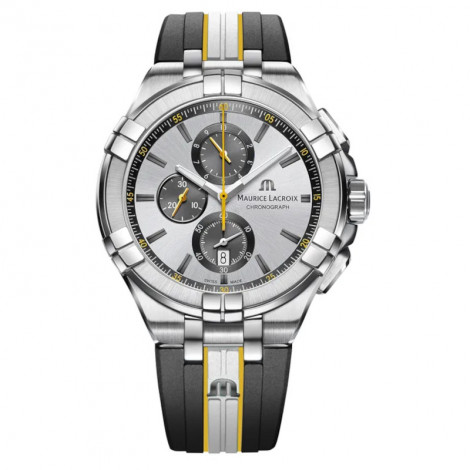 Szwajcarski sportowy zegarek męski MAURICE LACROIX AIKON Quartz Chronograph Special Edition KOTC Titanium AI1018-TT030-130-K