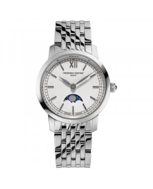Szwajcarski zegarek damski FREDERIQUE CONSTANT Slimline Moonphase FC-206SW1S6B