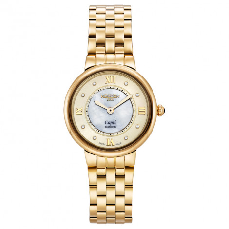 Szwajcarski elegancki zegarek damski ROAMER Capri Diamond 859845 48 29 50