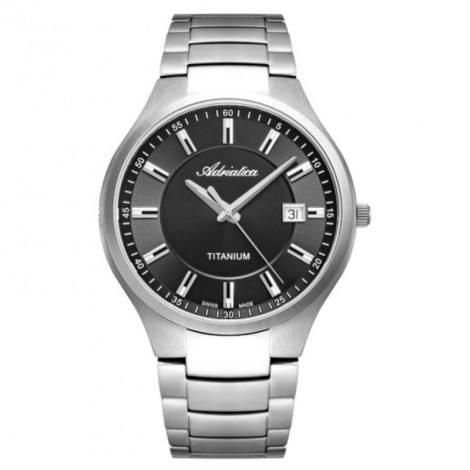 Elegancki szwajcarski zegarek męski ADRIATICA Titanium A8329.4114Q