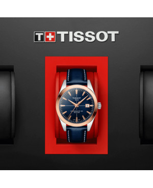 TISSOT T927.407.46.041.00 Gentleman Powermatic 80 Silicium Solid 18K Gold Bezel w pudełku