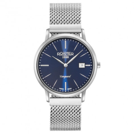 Szwajcarski elegancki zegarek męski ROAMER Vanguard Slim Line 979809 41 45 90