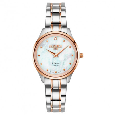 Szwajcarski elegancki zegarek damski ROAMER Venus Diamond 601857 49 89 20