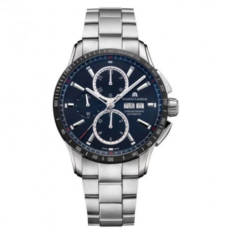 Szwajcarski sportowy zegarek męski MAURICE LACROIX Pontos S Chronograph PT6038-SSL22-430-1