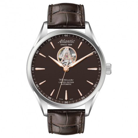 Szwajcarski klasyczny zegarek męski ATLANTIC Worldmaster Open Heart Limited Edition 52780.41.81R