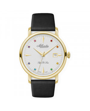 Szwajcarski elegancki zegarek damski ATLANTIC Super De Luxe 29355.45.29LBK