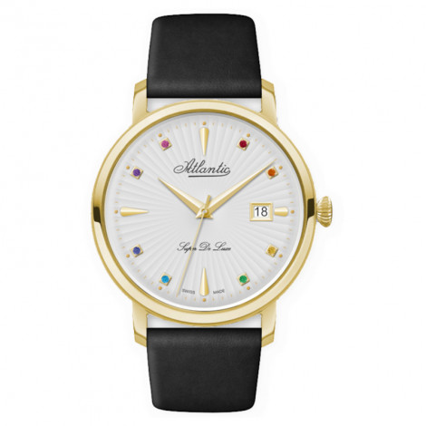 Szwajcarski elegancki zegarek damski ATLANTIC Super De Luxe 29355.45.29LBK
