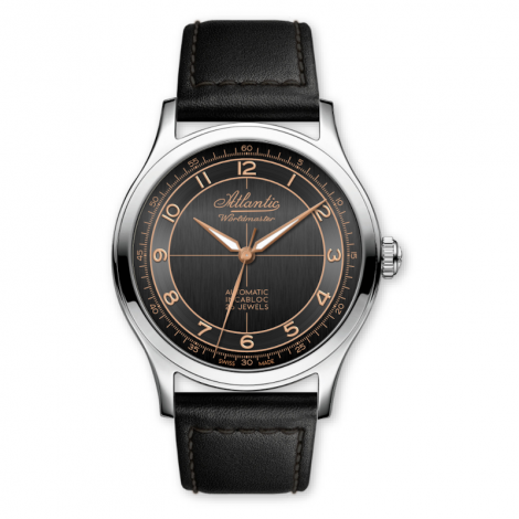 Szwajcarski klasyczny zegarek męski ATLANTIC Worldmaster Incabloc Automatic 53780.41.43R