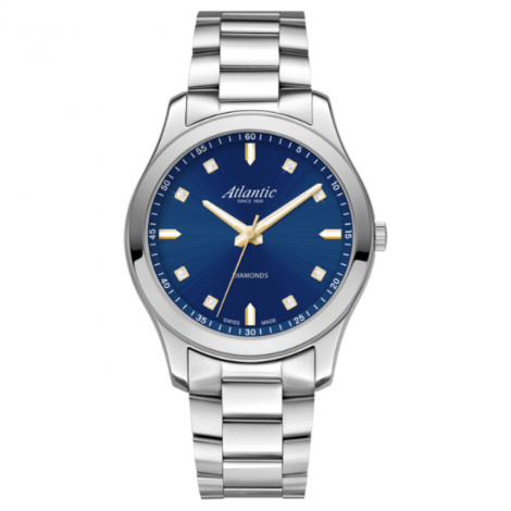 Szwajcarski elegancki zegarek damski ATLANTIC Diamonds Sapphire 20335.41.57G