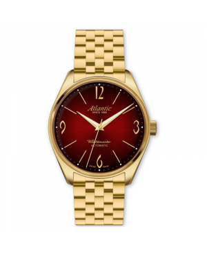 Szwajcarski klasyczny zegarek męski ATLANTIC Worldmaster Art Déco 51752.45.99GM