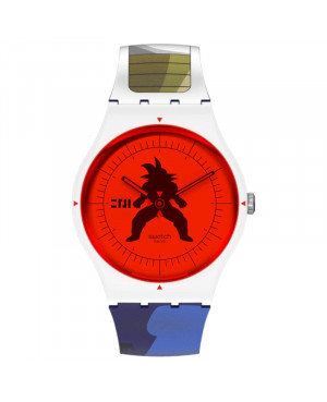 Szwajcarski modowy zegarek SWATCH X DRAGONBALL Z Vegeta SUOZ348