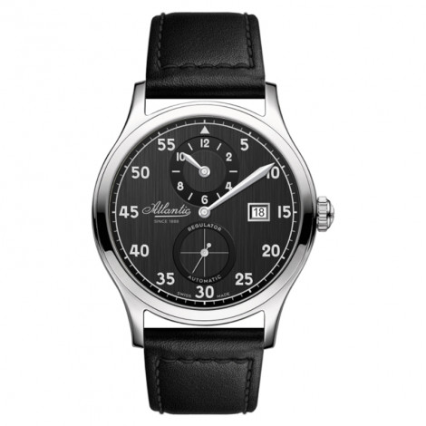Szwajcarski klasyczny zegarek męski ATLANTIC Worldmaster Regulator Automatic 53781.41.63