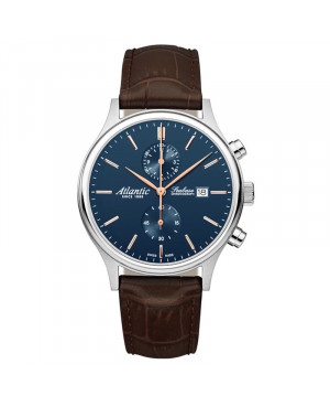 Szwajcarski klasyczny zegarek męski ATLANTIC Seabase Chronograph 64452.41.51R