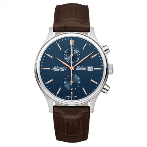 Szwajcarski klasyczny zegarek męski ATLANTIC Seabase Chronograph 64452.41.51R