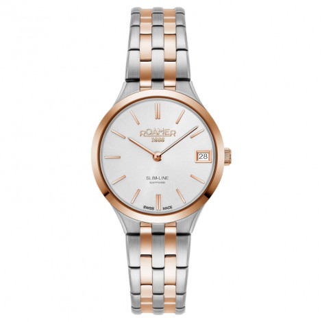 Szwajcarski klasyczny zegarek damski ROAMER Slim-Line 512857 49 15 20