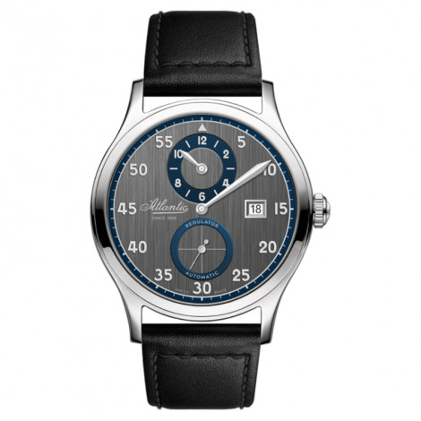 Szwajcarski elegancki zegarek męski ATLANTIC Worldmaster Regulator Automatic 53781.41.43