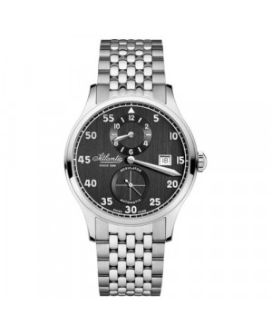 Szwajcarski elegancki zegarek męski ATLANTIC Worldmaster Regulator Automatic 53786.41.63