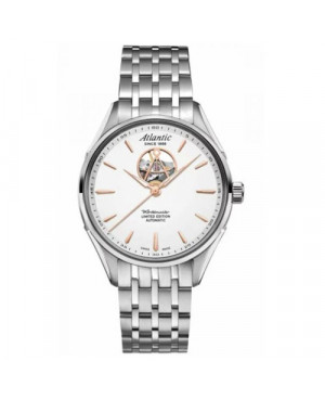 Szwajcarski klasyczny zegarek męski ATLANTIC Worldmaster Open Heart Limited Edition 52780.41.21RSM