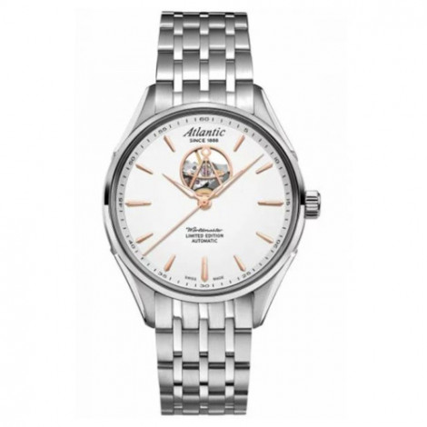 Szwajcarski klasyczny zegarek męski ATLANTIC Worldmaster Open Heart Limited Edition 52780.41.21RSM