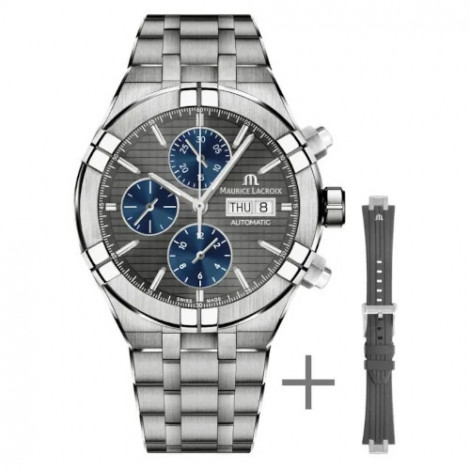 Szwajcarski sportowy zegarek męski MAURICE LACROIX Aikon Automatic Chronograph Titanium AI6038-SS00F-330-A