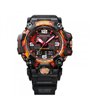 Sportowy zegarek męski Casio G-Shock Master of G Mudmaster  40th Anniversary Flare Red GWG-2040FR-1AER (GWG2040FR1AER)