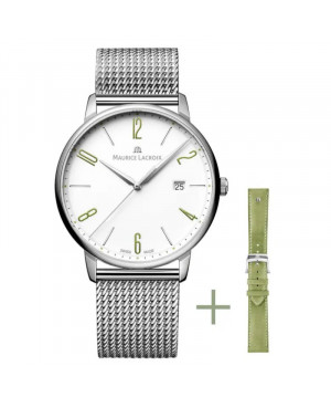 Szwajcarski elegancki zegarek damski MAURICE LACROIX Eliros Date EL1118-SS00S-120-D