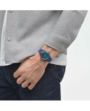 Szwajcarski modowy zegarek Swatch Fade To Teal SO29N708
