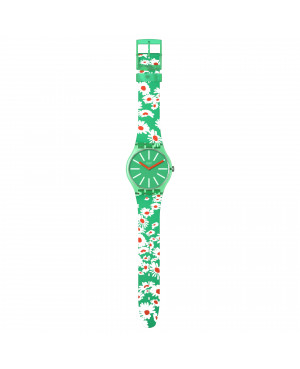 Szwajcarski modowy zegarek damski Swatch Meadow Flowers SO29G104